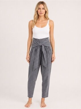 Sheike Australia Grey High Waisted Women's Tie-Waist Pants Size US 8 (AU 12)